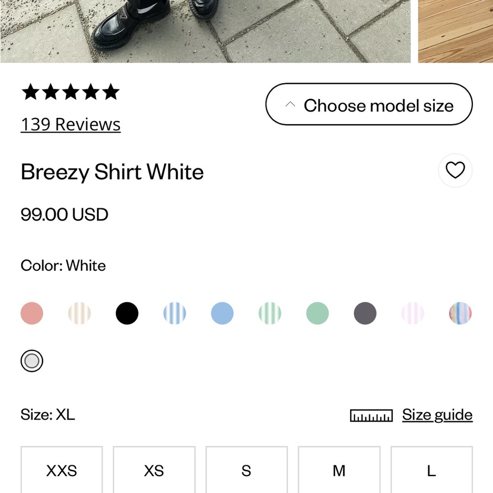 NWT Djerf Avenue Breezy Shirt WHITE